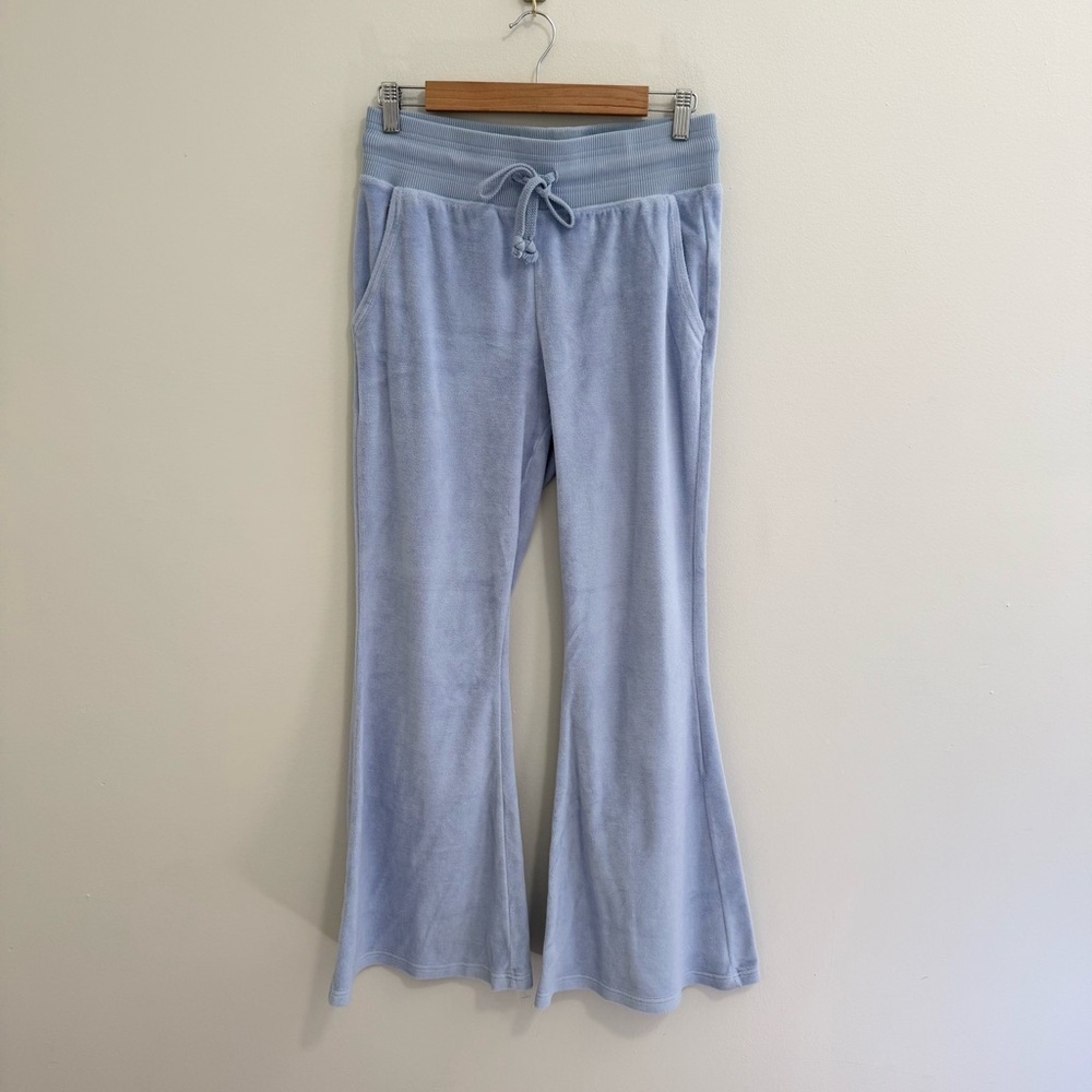 Aerie Blue Groove On Velour Pants